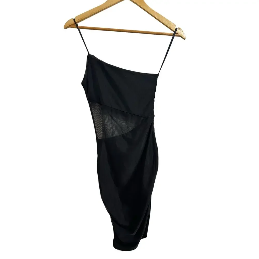 Superdown X Revolve Jerica mesh mini‎ black dress size XXS